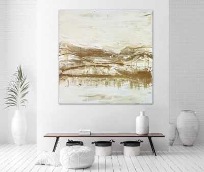 Gold Mountains Abstract