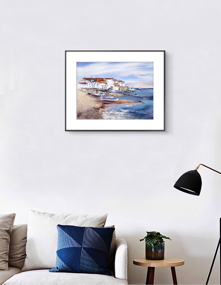 Boats of Calella. Spain