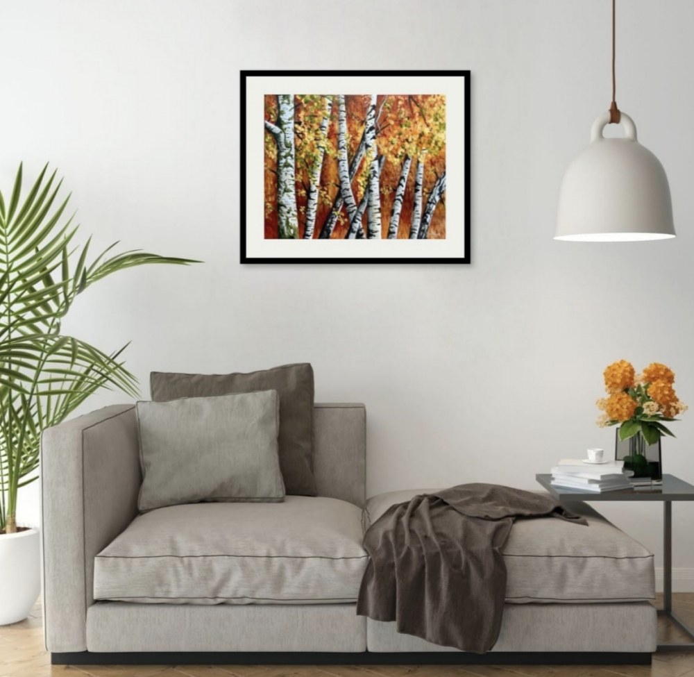 Fiery Birches