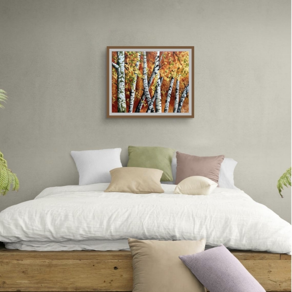 Fiery Birches