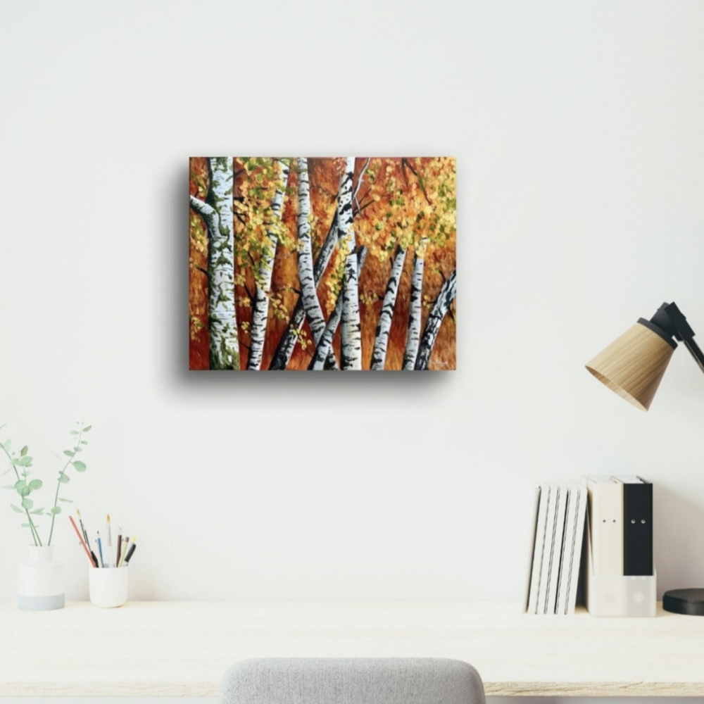 Fiery Birches