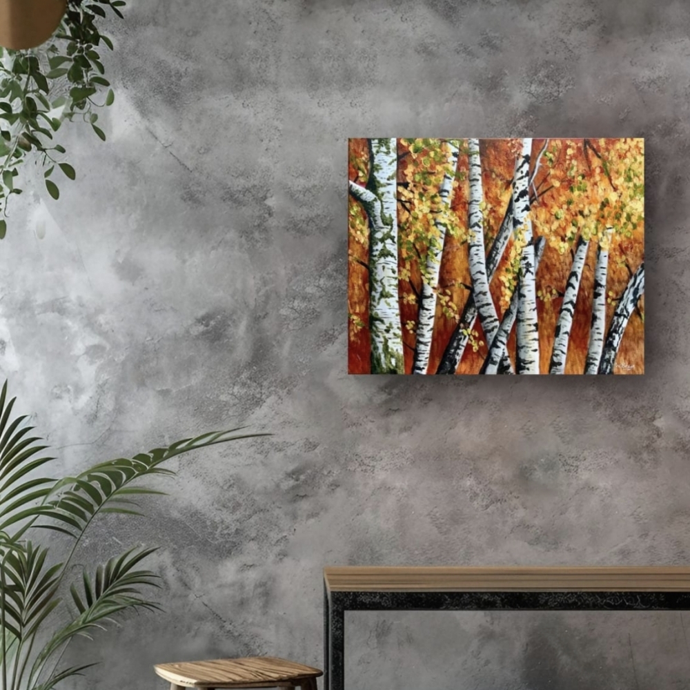 Fiery Birches