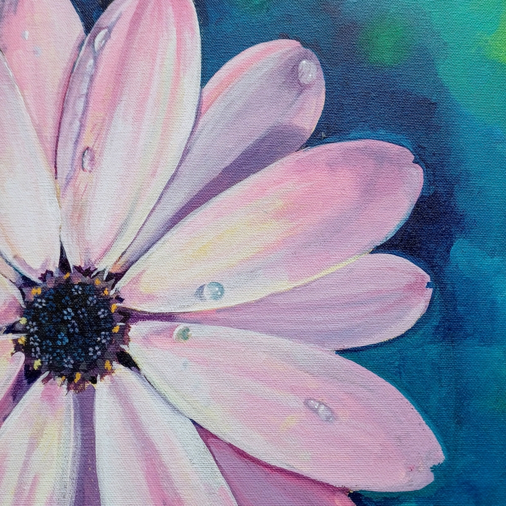 Flower with Rain Drops