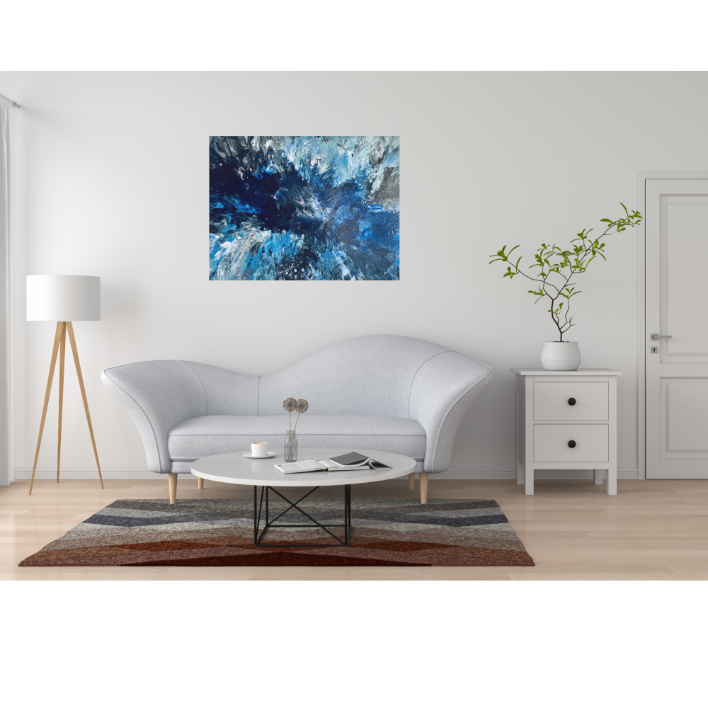 Celestial Surge – Deep Sea & Sky Abstract