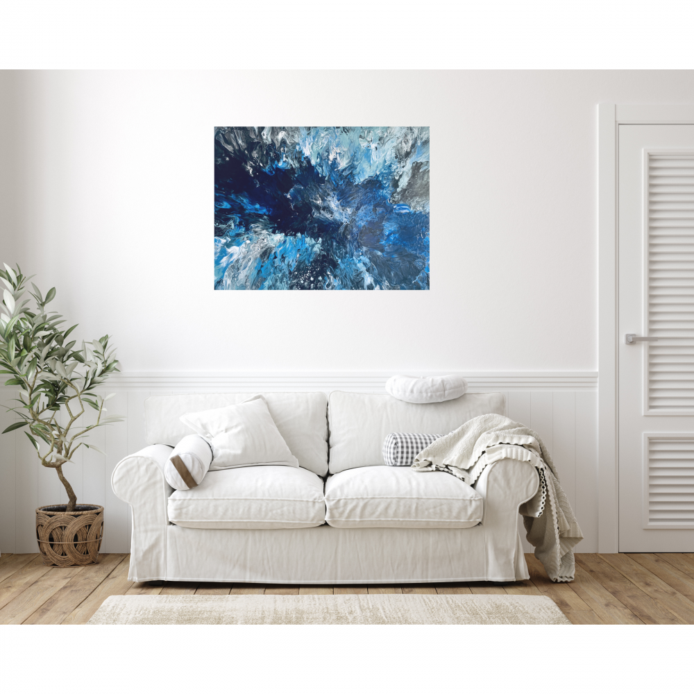 Celestial Surge – Deep Sea & Sky Abstract