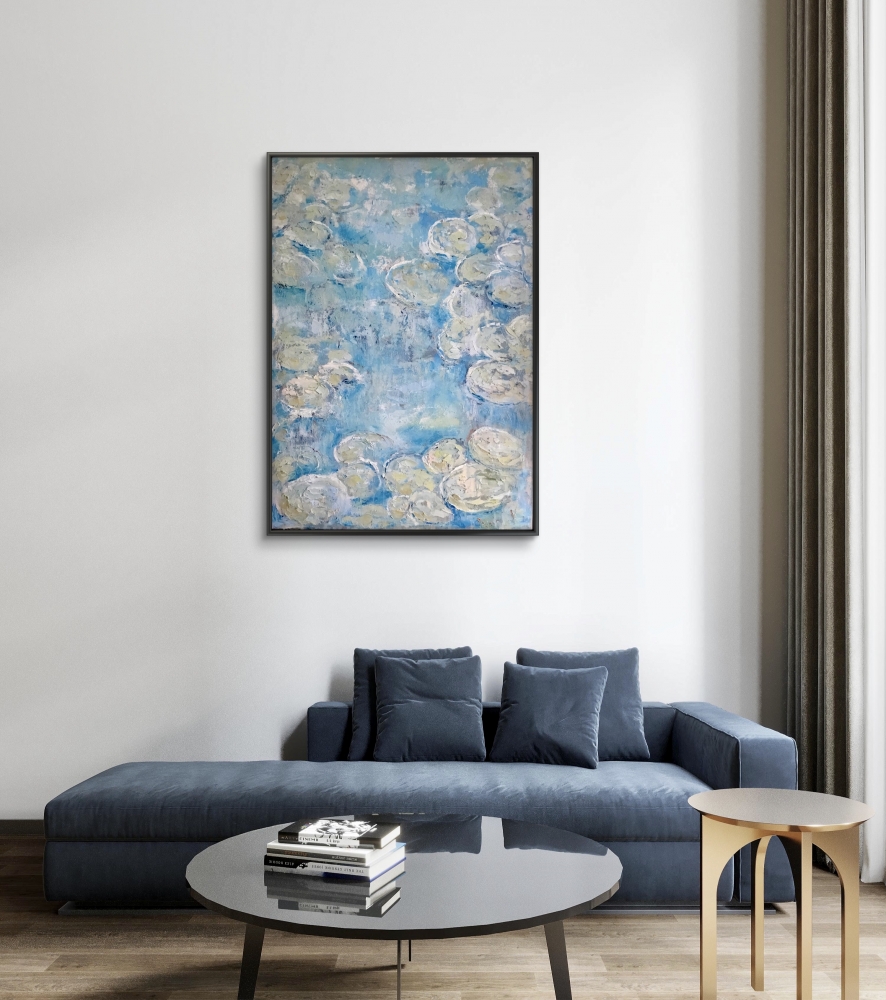 Lily Drift – Original Oil Painting on Unstretched Canvas