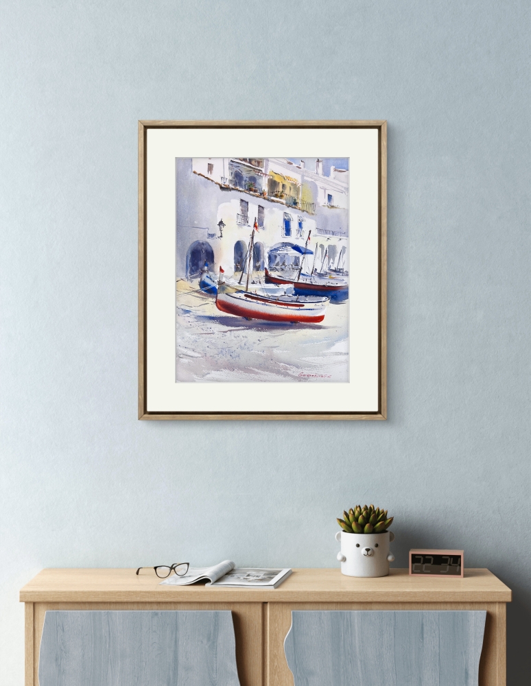 Sunlit Boats of Calella