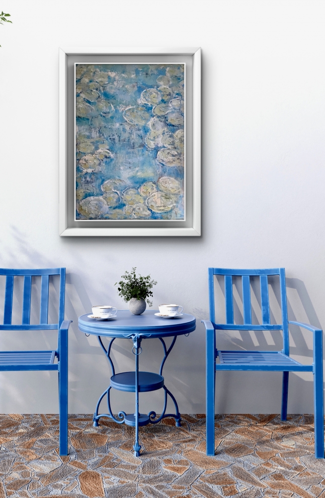 Lily Drift – Original Oil Painting on Unstretched Canvas