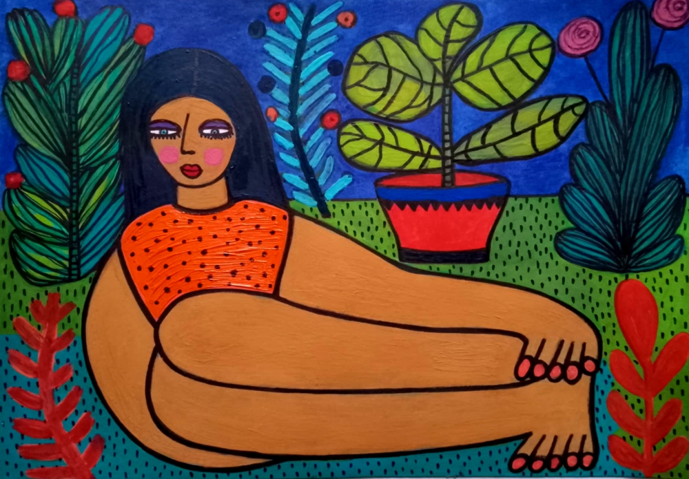  Carmen in her garden