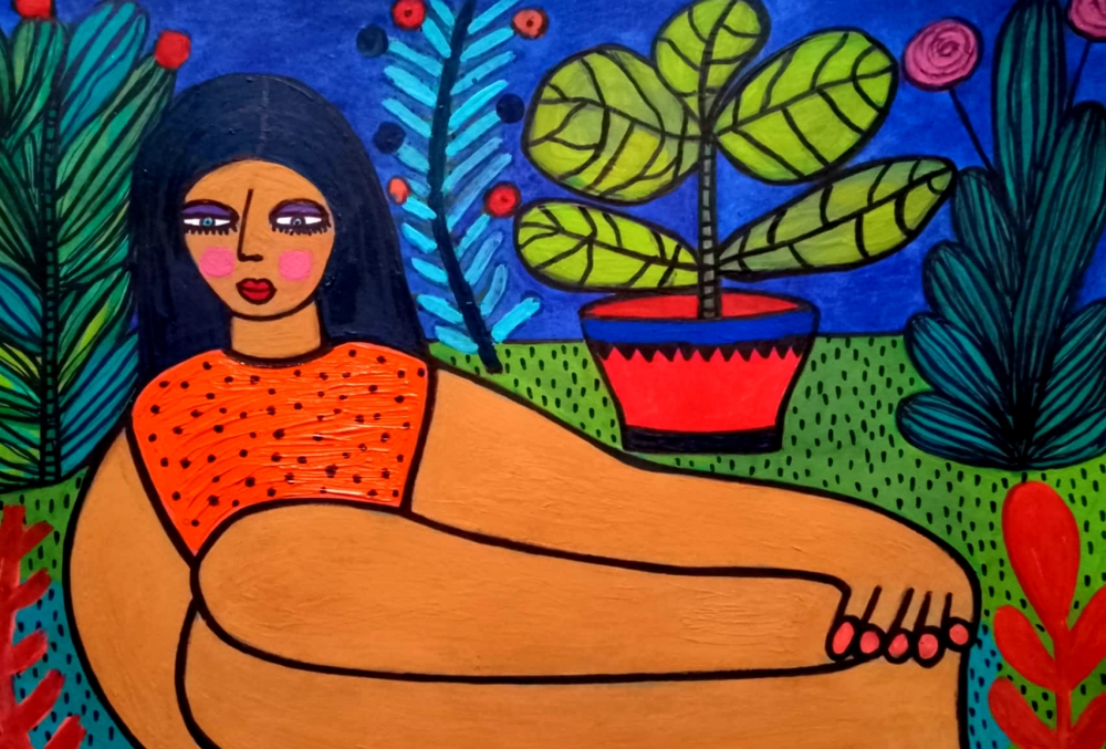  Carmen in her garden