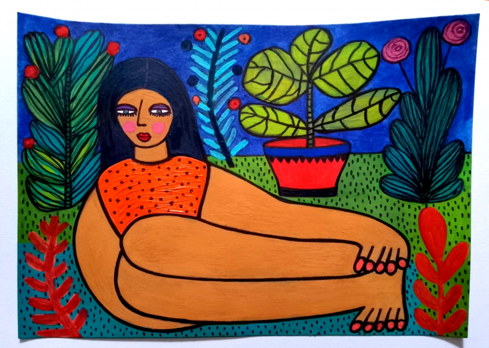  Carmen in her garden