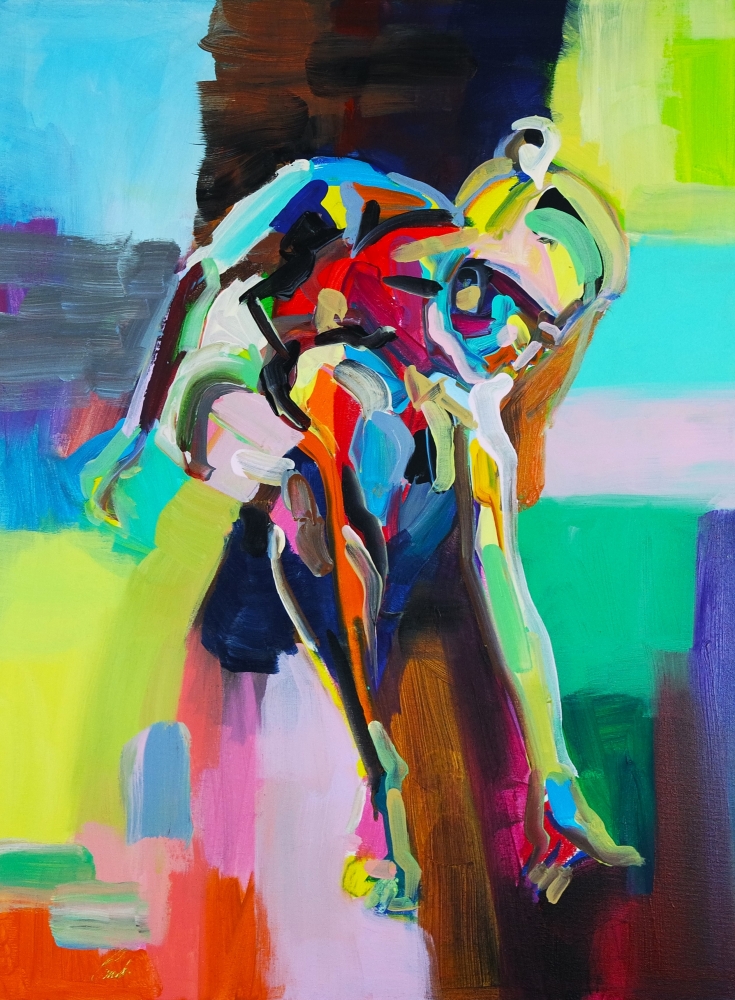 Abstract Bright Colourful Nude 5091