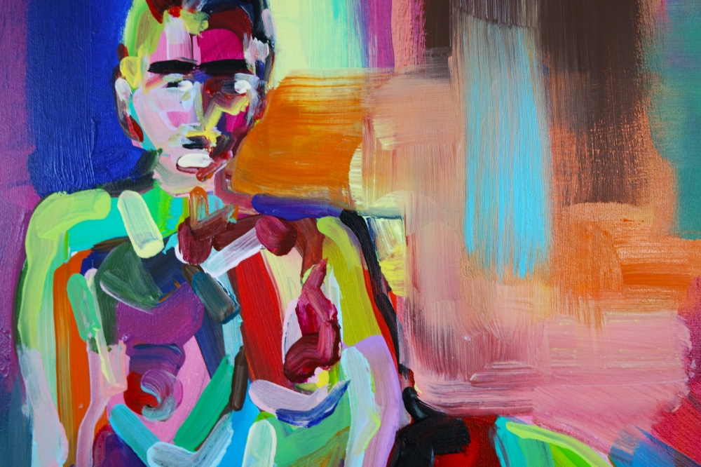 Abstract Bright Colourful Nude 5095