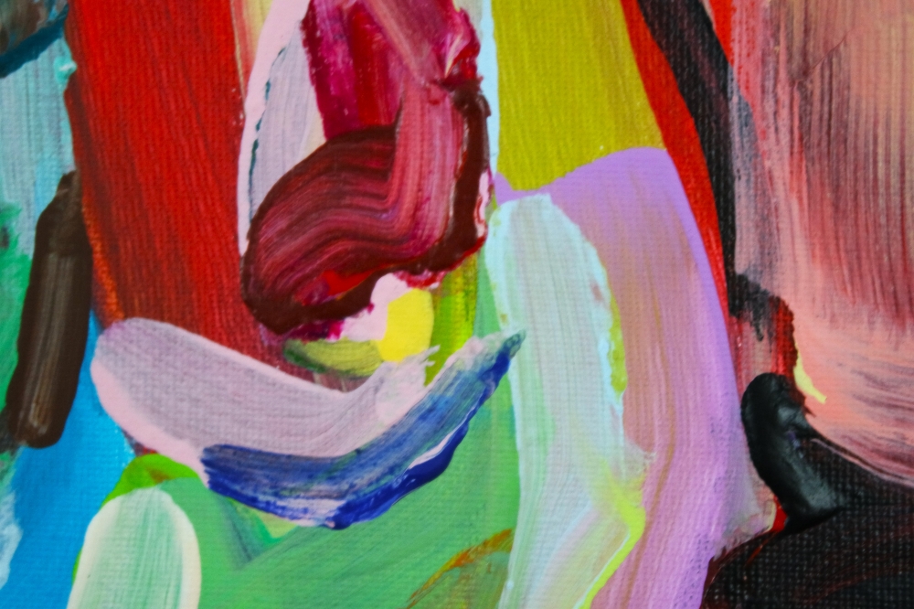 Abstract Bright Colourful Nude 5095