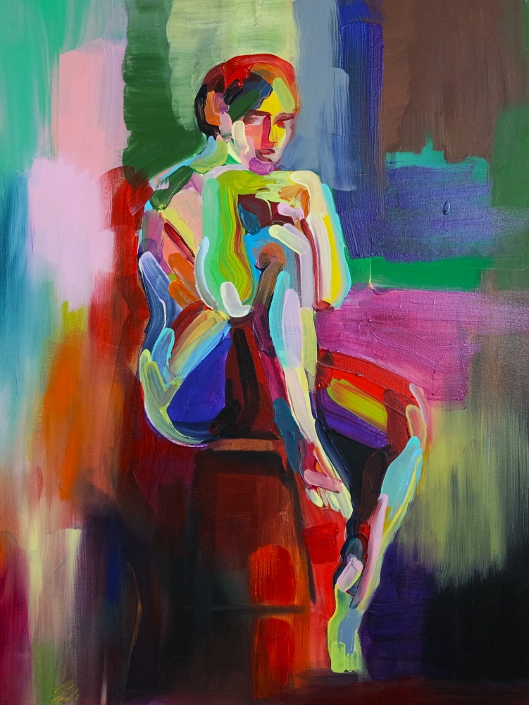 Abstract Bright Colourful Nude 5100