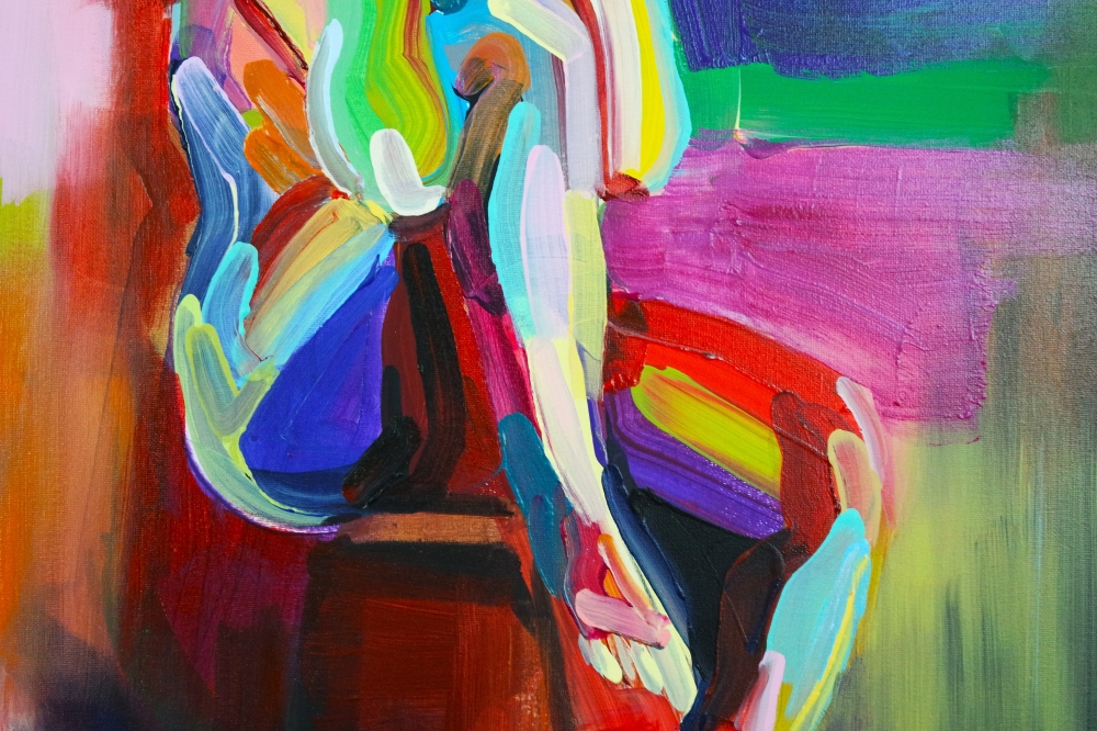 Abstract Bright Colourful Nude 5100