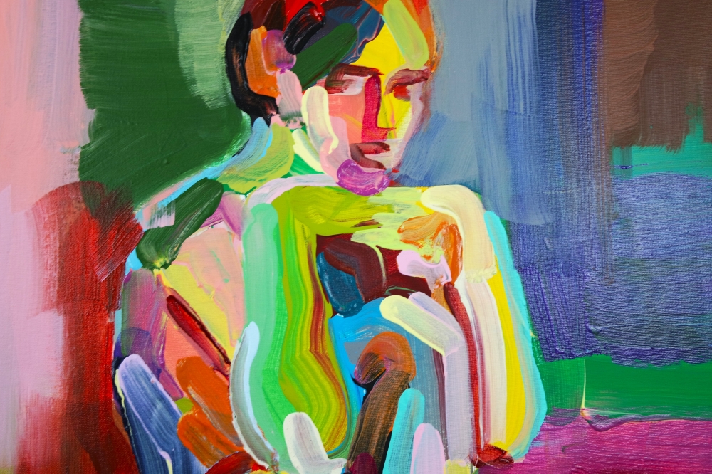 Abstract Bright Colourful Nude 5100