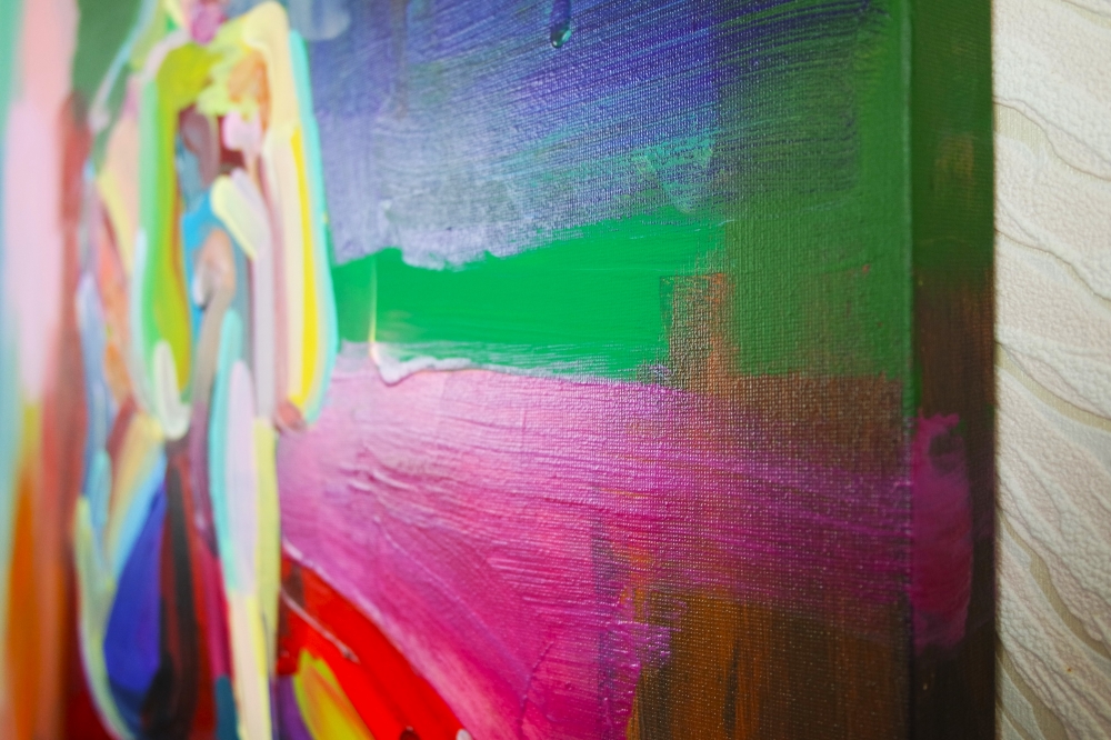 Abstract Bright Colourful Nude 5100