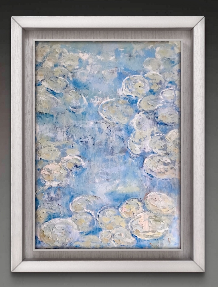Lily Drift – Original Oil Painting on Unstretched Canvas