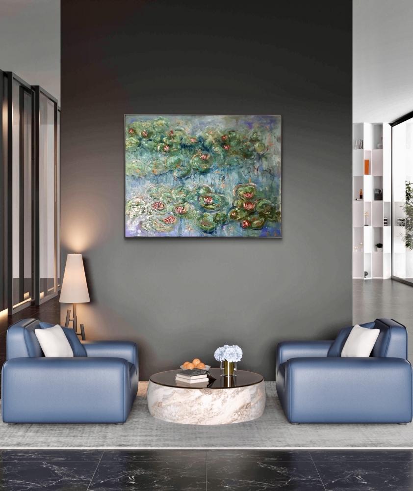 Textured Water Lily Garden 