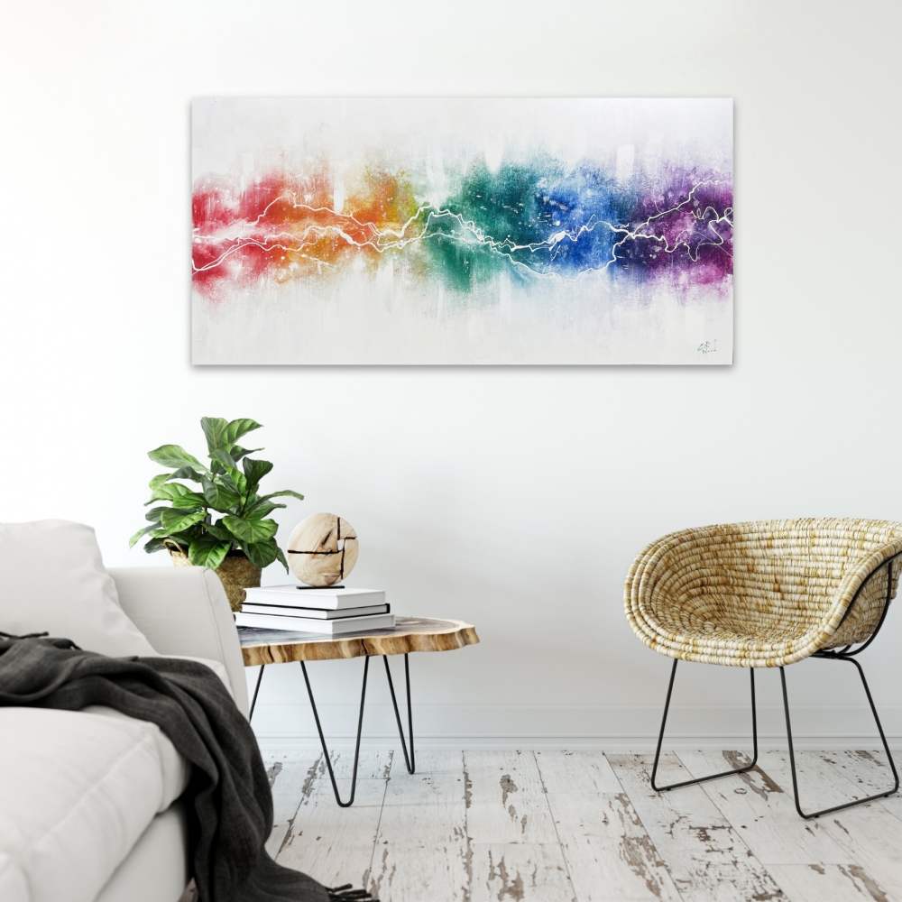 Colourful Rainbow Nebula Abstract