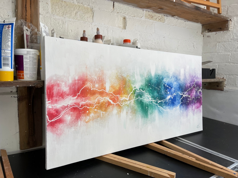 Colourful Rainbow Nebula Abstract