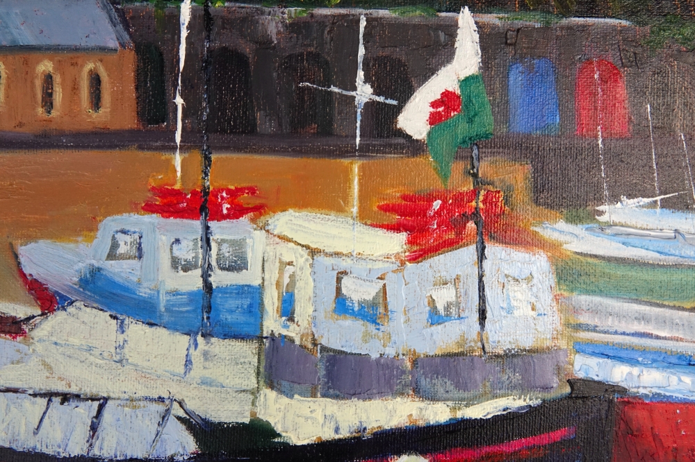 Colourful Tenby Harbour, Wales