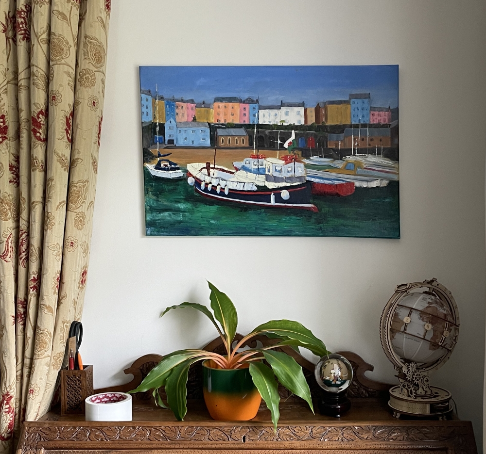 Colourful Tenby Harbour, Wales