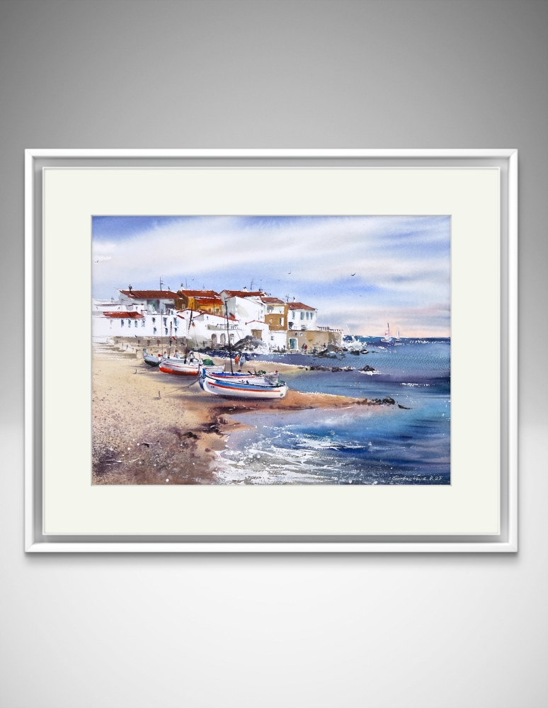 Boats of Calella. Spain