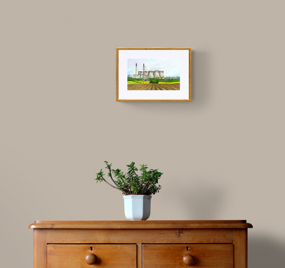 Historic View of the Demolished Ferrybridge Power Station by Pontefract