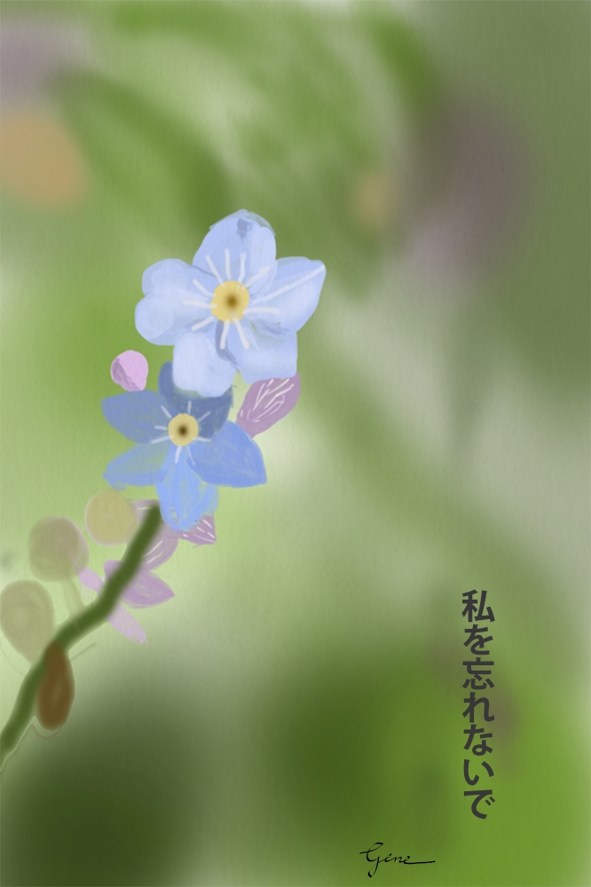 Forget-me-not Kanji
