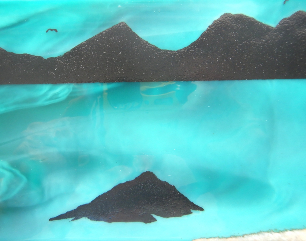 Fused glass 'Paps of Jura' Picture.