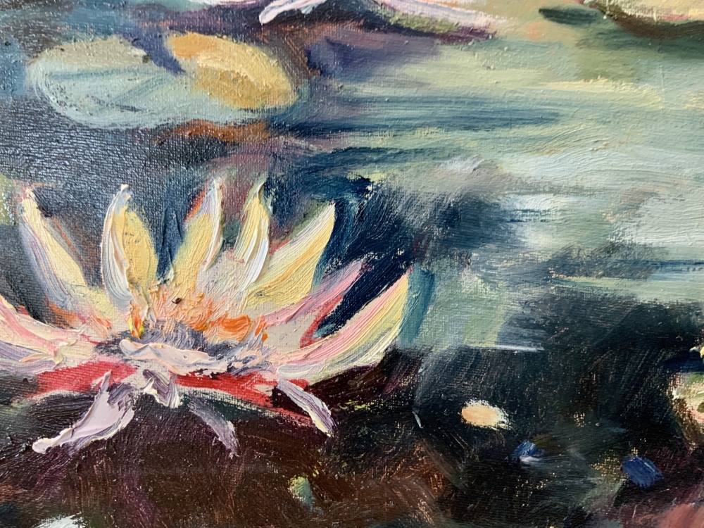 Indigo Serenity - water lilies pond