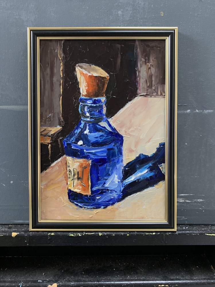 Blue Vintage Bottle