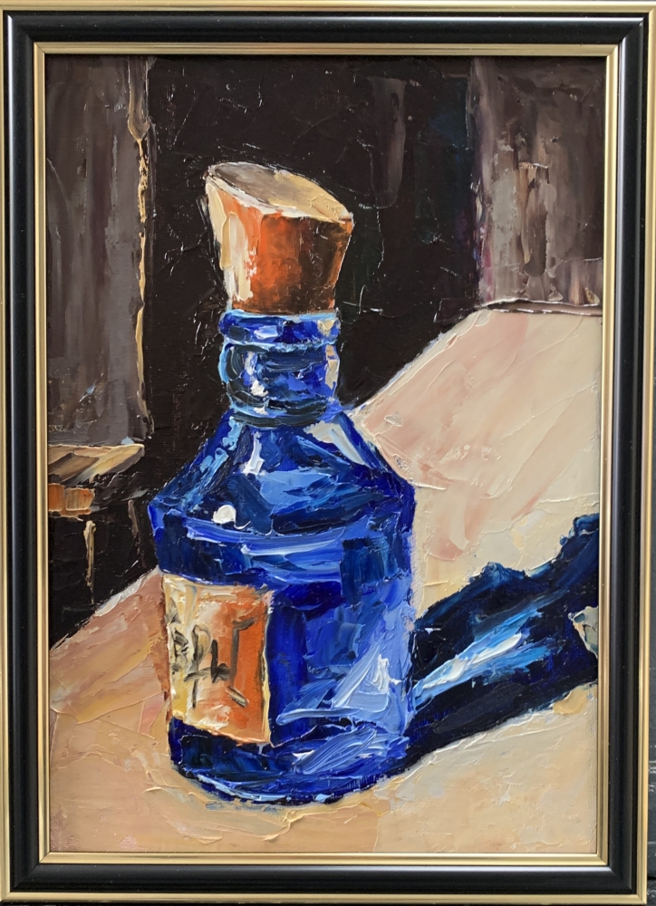 Blue Vintage Bottle