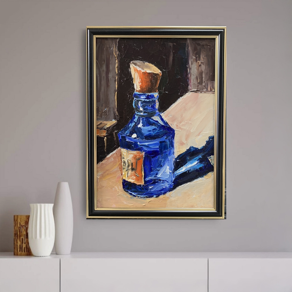 Blue Vintage Bottle