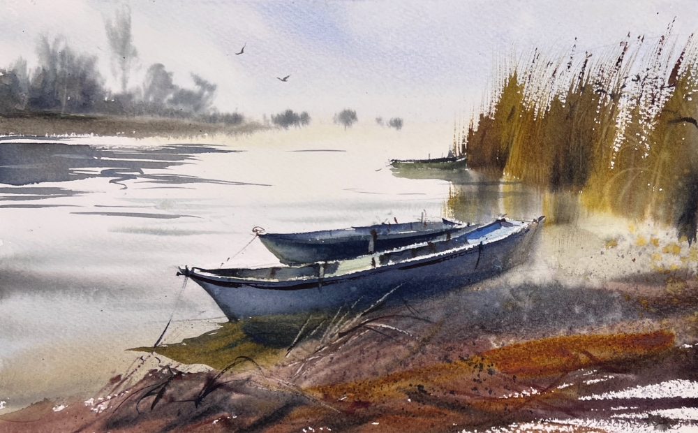 Boats in the Morning Haze