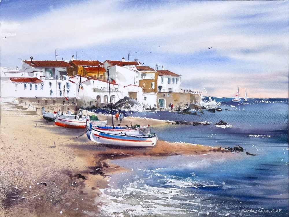 Boats of Calella. Spain