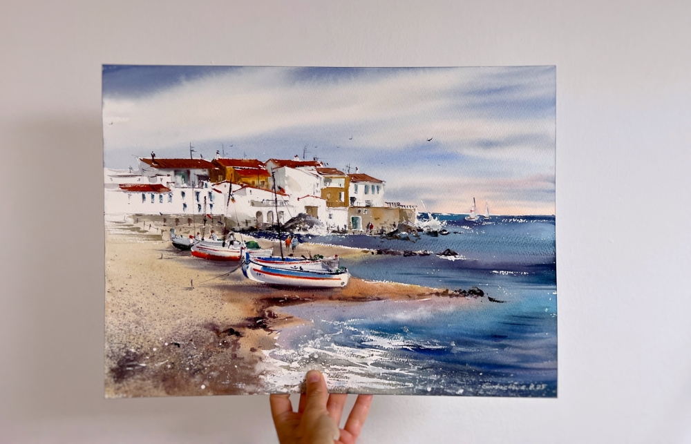 Boats of Calella. Spain