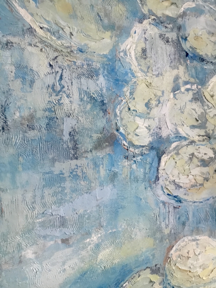 Lily Drift – Original Oil Painting on Unstretched Canvas