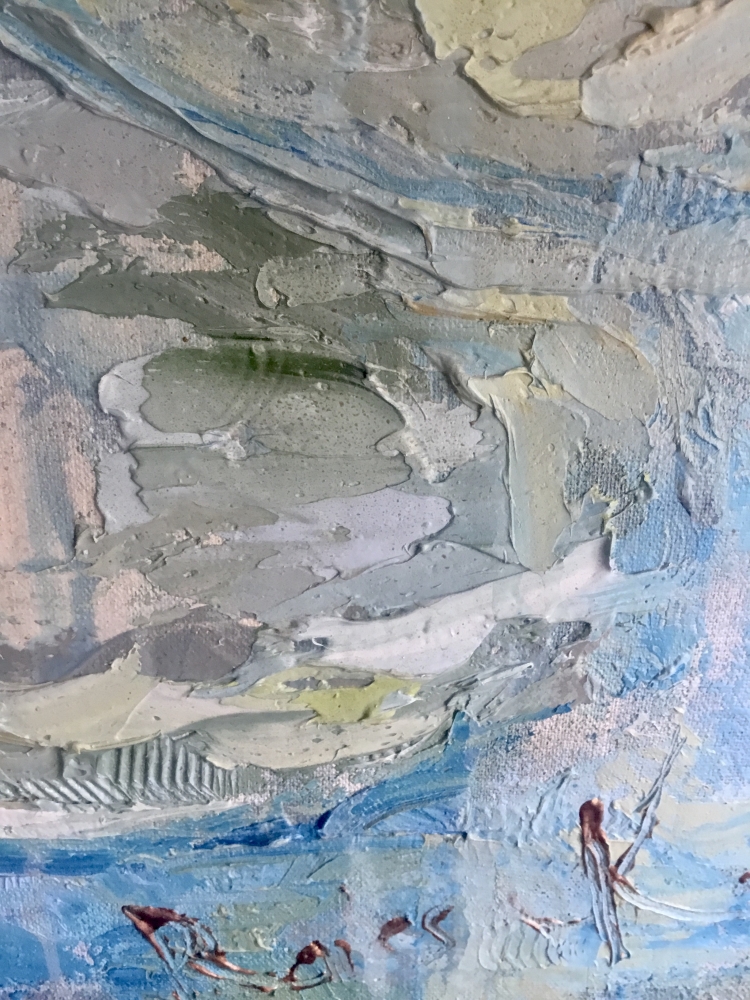 Lily Drift – Original Oil Painting on Unstretched Canvas