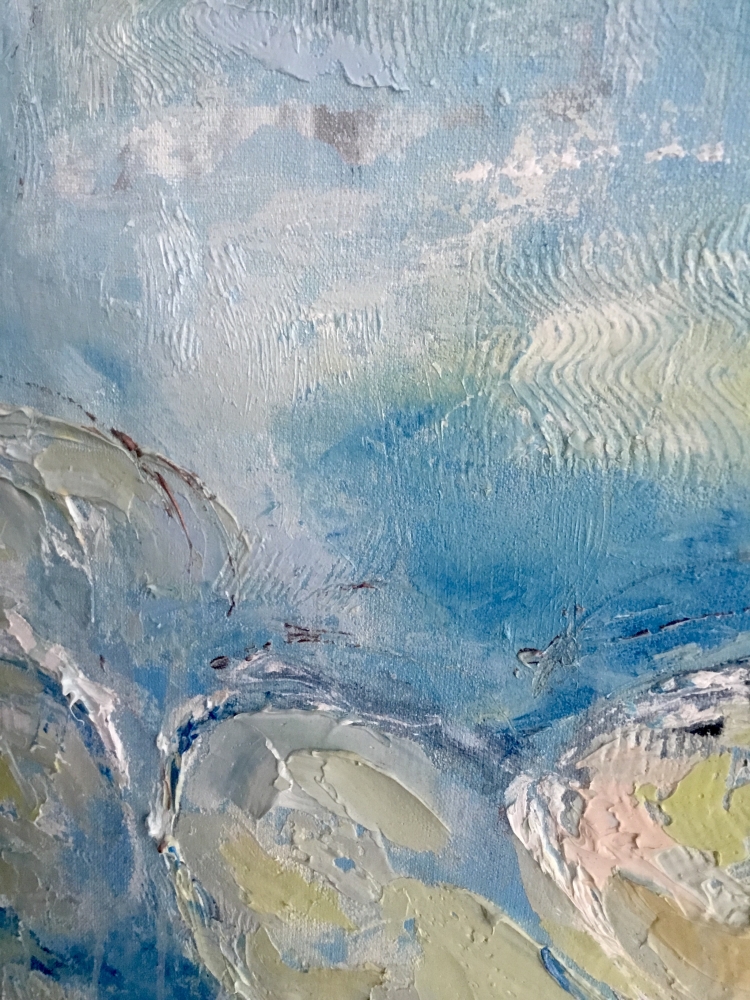 Lily Drift – Original Oil Painting on Unstretched Canvas