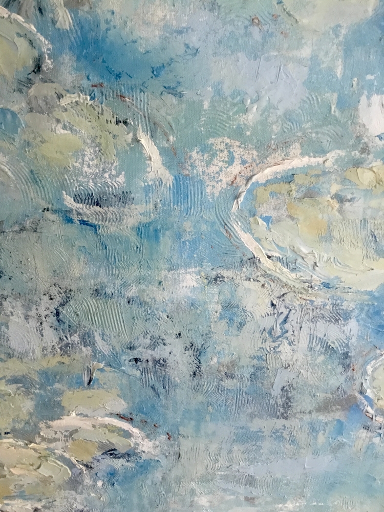 Lily Drift – Original Oil Painting on Unstretched Canvas