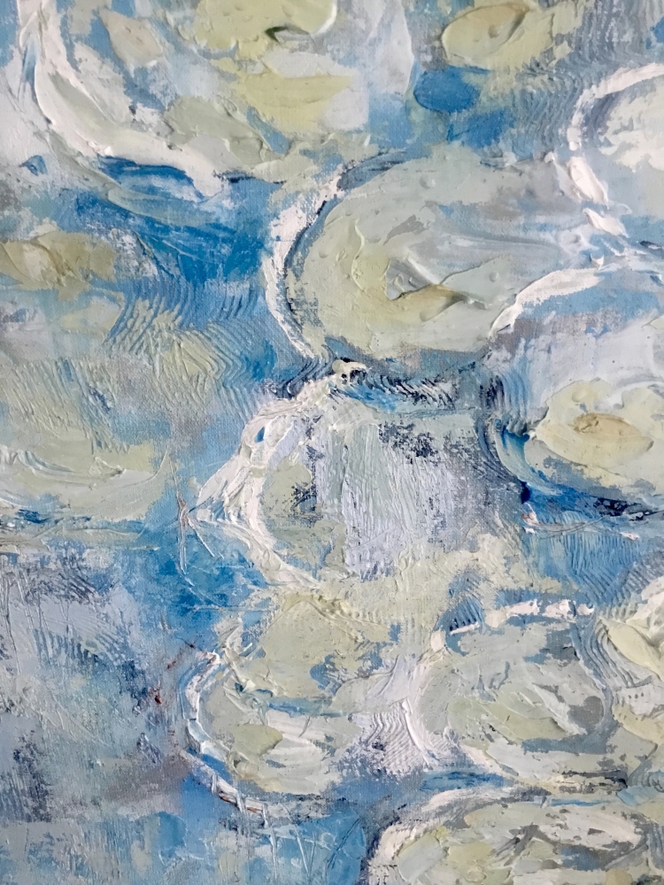 Lily Drift – Original Oil Painting on Unstretched Canvas