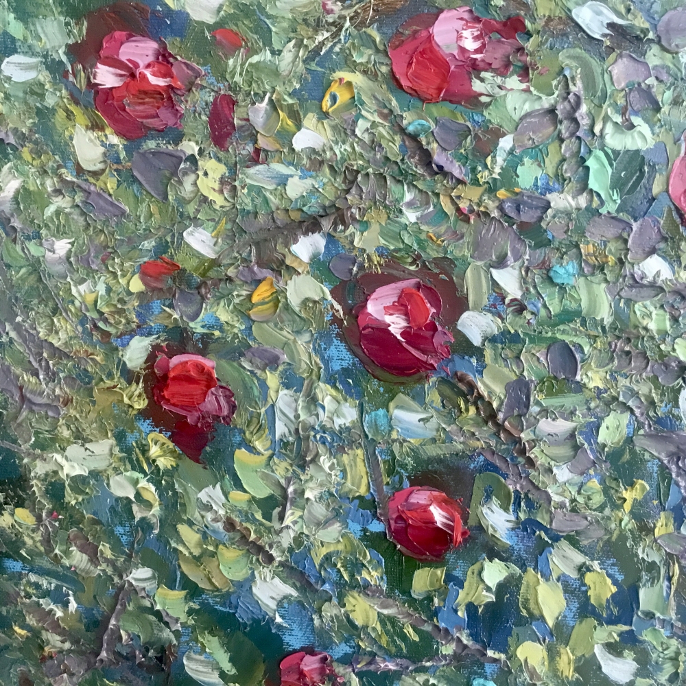Garden of Red Apples” – Klimt Apple Tree Inspired Oil Painting