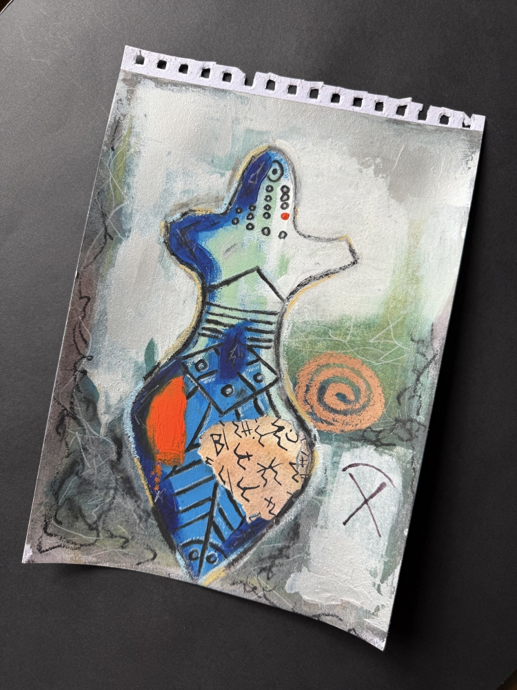 Echoes of Ancients-Blue Idol-NIS-002 Painting