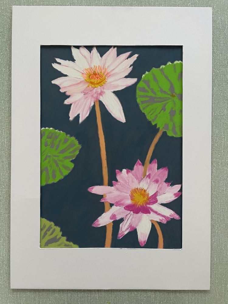Waterlily (white & purple hue)