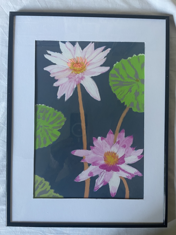Waterlily (white & purple hue)