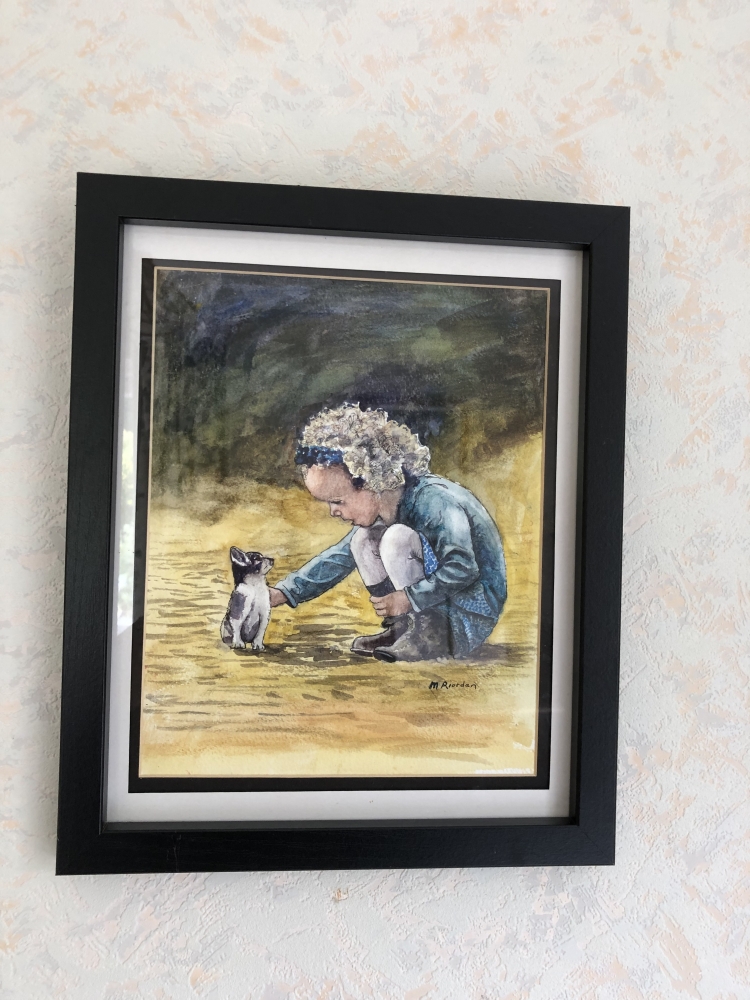 GIRL WITH KITTEN