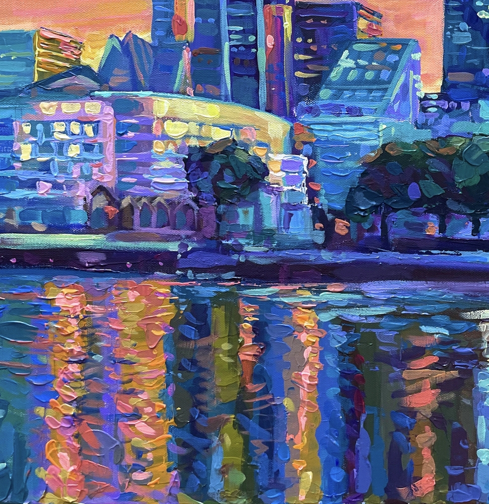London City Skyline at Sunset 